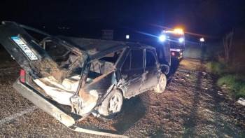 Seyir Halinde Takla Atan Aracın Sürücüsü Yaralandı
