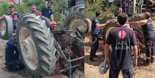Seyitgazi'de traktör kazası: Ölümle burun buruna geldi ama…