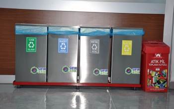 Sıfır Atık Temalı Çöp Kovaları Yerleştirildi
