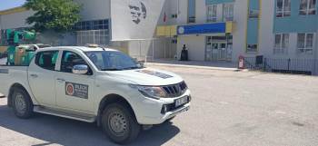Sınav Öncesi Tüm Okul Bahçeleri Dezenfekte Edildi

