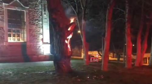 Sivrihisar’da Tarihi Ermeni Kilisesi önünde çirkin saldırı