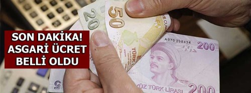 Son dakika! Asgari ücret belli oldu