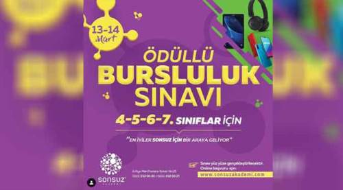 Sonsuz Akademi'den ödüllü bursluluk sınavı