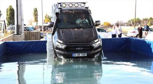 Su geçişli parkur test sürüşü" Eskişehir’de