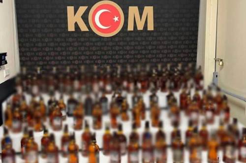 Şuhut’ta 115 şişe sahte alkol ele geçirildi