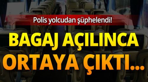 Şüpheli yolcunun bagajından esrar çıktı!