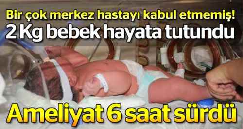 Suriyeli bebek hayata tutundu