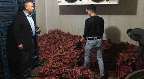 Suriyeli şahsın deposunda iğrenç görüntü!