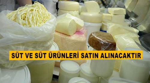 Süt ve süt ürünleri satın alınacaktır