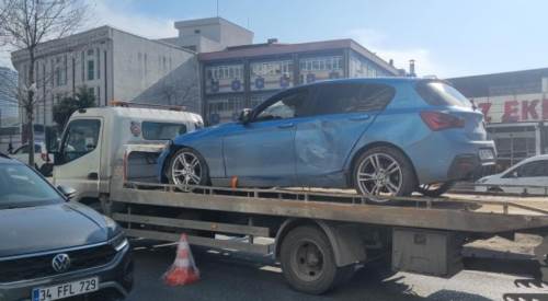 Takla atan sürücü şans eseri kurtuldu...