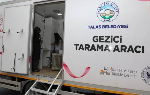 Talas'ta gezici sağlık aracıyla kanser taramaları devam ediyor