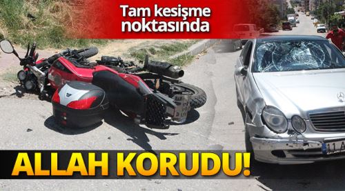 Tam kesişme noktasında çarpıştılar