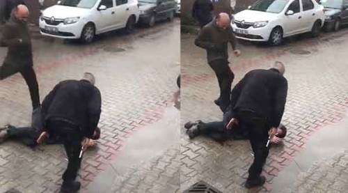 Tapu Müdürlüğü önünde dehşet anları kamerada...