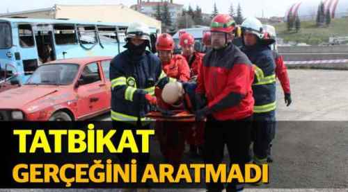 Tatbikatı gerçeğini aratmadı