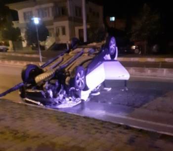 Tavşanlı’Da Bir Otomobil Takla Attı: 1 Yaralı
