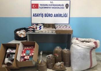 Tavşanlı’Da Makaron Ve Tütün Ele Geçirildi

