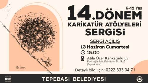 Tepebaşı’nda minik karikatüristlerin eserleri sergilenecek