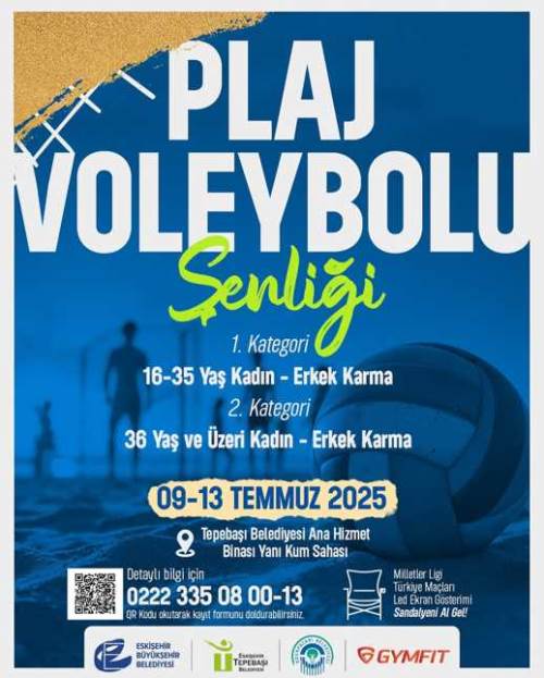 Tepebaşı’nda voleybol şenliği