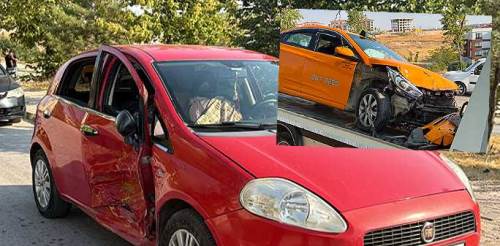 Ticari taksi ile otomobil çarpıştı! 1’i çocuk 6 kişi yaralandı!