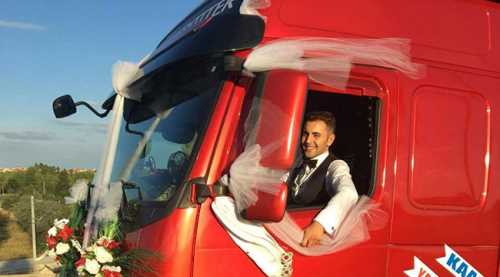 TIR Gelin arabası oldu