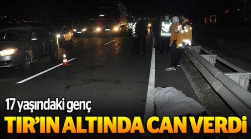 TIR'ın altında can verdi!