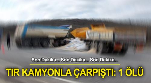 Tır kamyonla çarpıştı kamyon sürücüsü öldü!