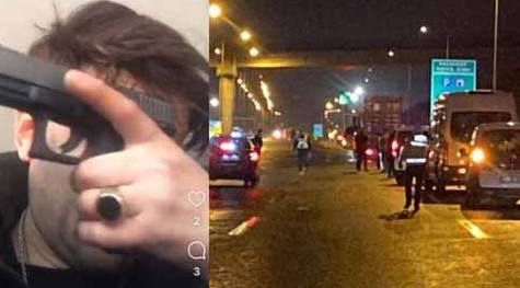 Tır şoförünü rehin aldı, canlı yayın yaptı