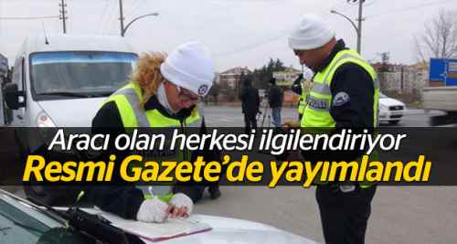 Trafik cezalarına yeni düzenleme