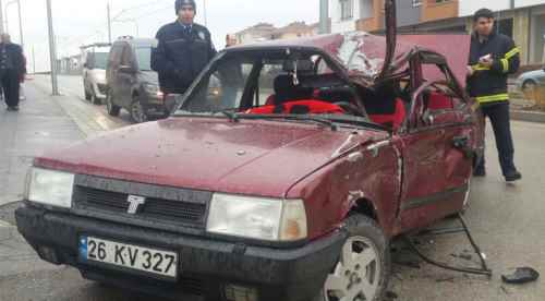 Trafik kazasında 2 kişi yaralandı