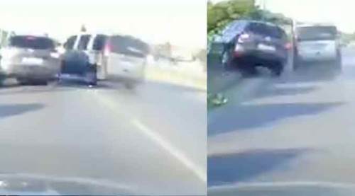Trafikte makas atmak istedi, faciayı yaşattı: İşte o anlar...