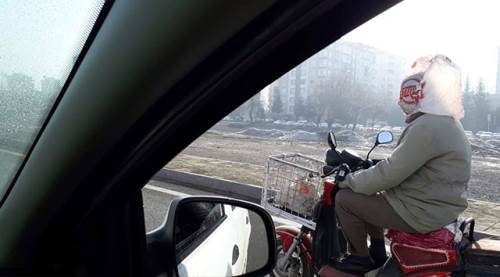 Trafikte pes dedirten görüntü!