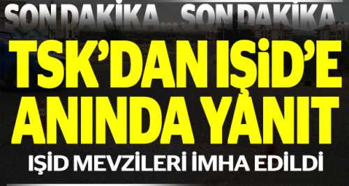 TSK'DAN IŞİD'E ANINDA YANIT