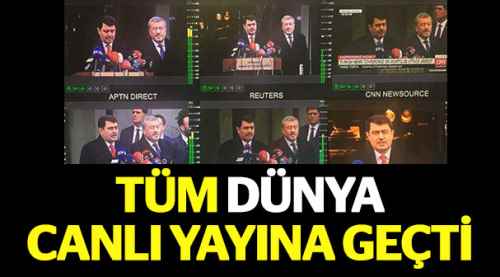 Tüm dünya canlı yayına geçti