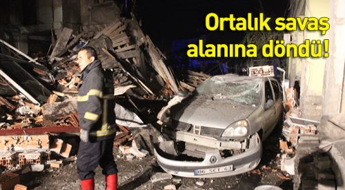 Tüp patladı 2 katlı bina yıkıldı