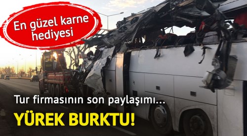 Tur firmasının son paylaşımı yürek burktu