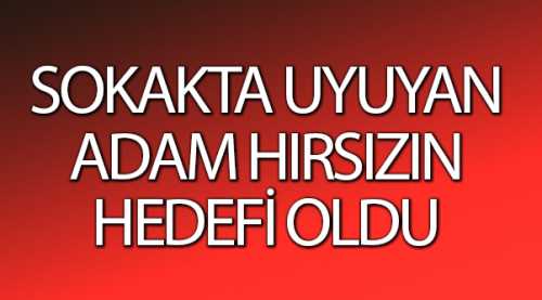 Uyuyakalan vatandaş hırsıza hedef oldu