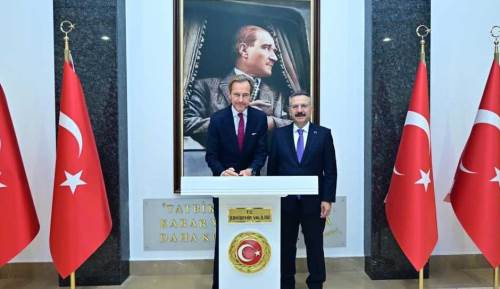 Vali Aksoy, Belçika’nın Ankara Büyükelçisini ağırladı