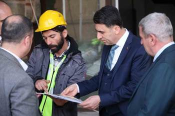 Vali Aygöl, Tarihi Mehmet Paşa Kervansarayı’Nda İncelemelerde Bulundu
