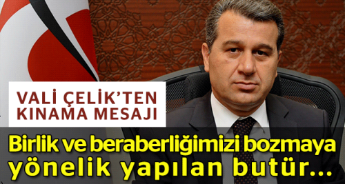 Vali Çelik'ten kınama mesajı