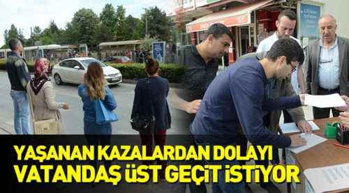 Vatandaş hastaneye üst geçit istiyor!