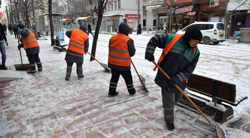 Vatandaşın rahatı için -5 derecede temizlik