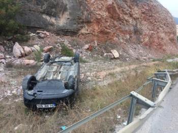 Virajı alamadı, takla attı: 1 yaralı