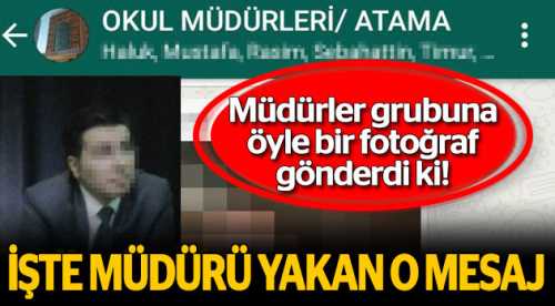 WhatsApp grubuna bu fotoğrafı atan müdür açığa alındı