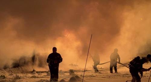Yanan odunluk küle döndü