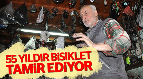 Yarım asırdır bisiklet tamir ediyor