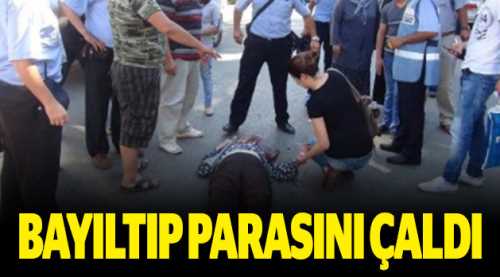 Yaşlı adamı bayıltıp parasını çaldı!