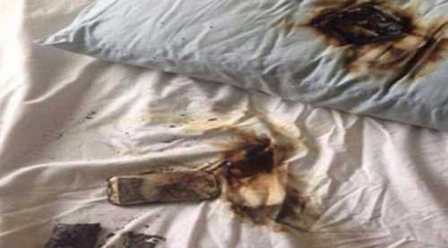 YASTIK ALTINDAKİ TELEFON PATLADI