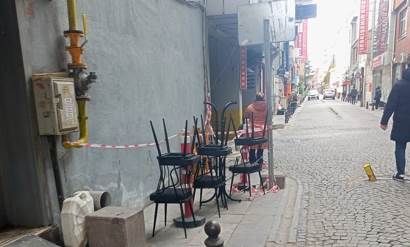 Yaya kaldırımı eşyalarla işgal edildi
