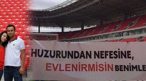 Yeni stadın ilk evlilik teklifi