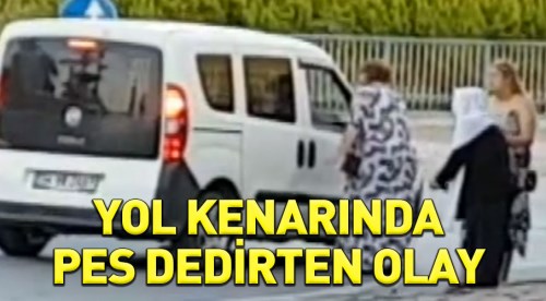 Yol kenarında pes dedirten olay